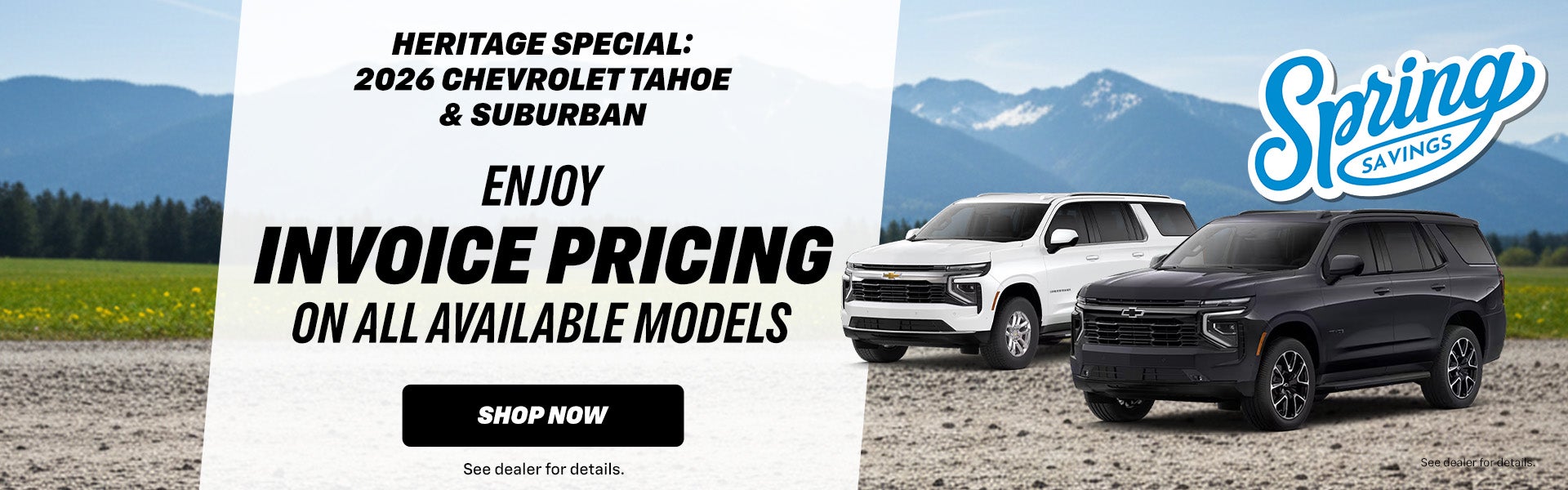 2026 Chevrolet Tahoe and Suburban