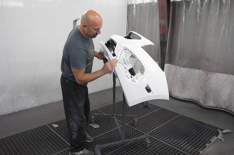 Heritage Chevrolet -MI paint shop at the collision center