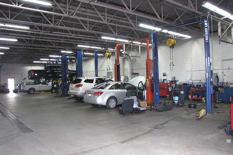 A service garage at Heritage Chevrolet -MI